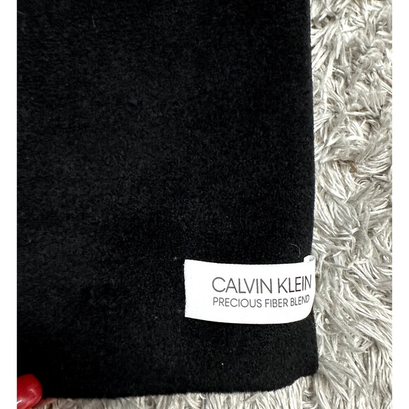 Calvin Klein Single Breasted Cashmere Wool Blend Reefer Coat Black Size 6 $400 - Picture 6 of 15